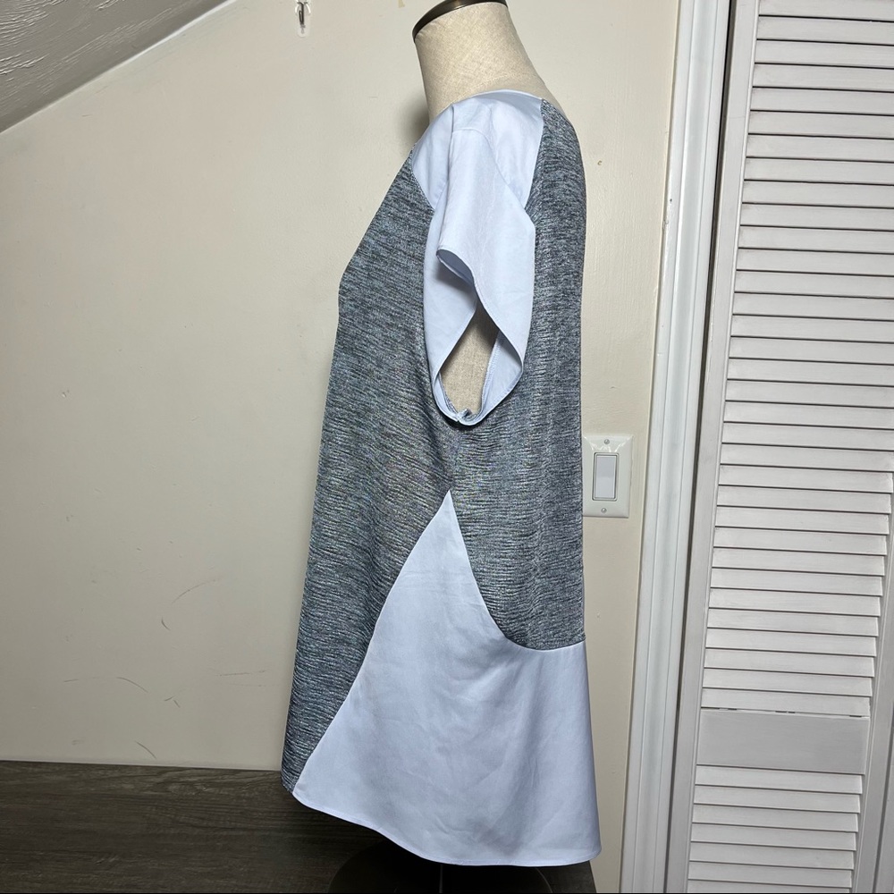Apt. 9 Gray and Blue High-Low Tee, Size L - Picture 5 of 10